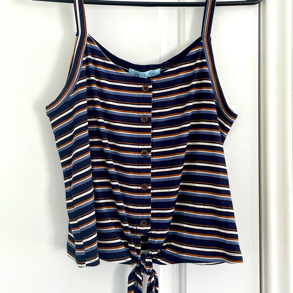 She+Sky striped tank